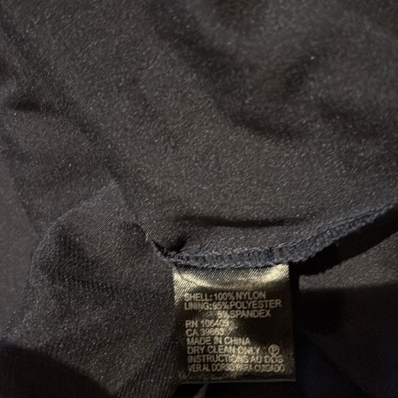 Tahari Navy Sheer Embroidered Fit and Flare mini party dress - Picture 13 of 15